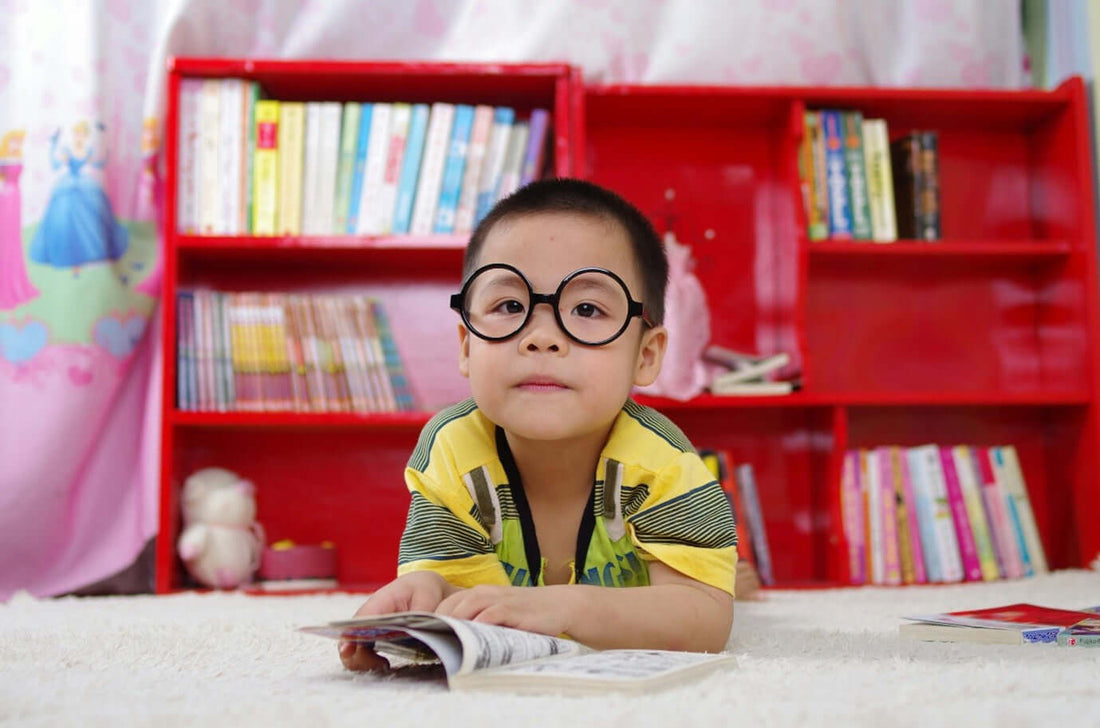 Little boy reading
