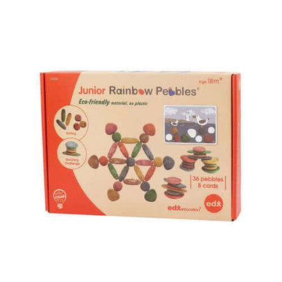 Edx Education - Junior Rainbow Pebbles Natural - 36pc