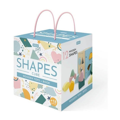Sassi Wooden Shapes Sorting Box with Book 18m+