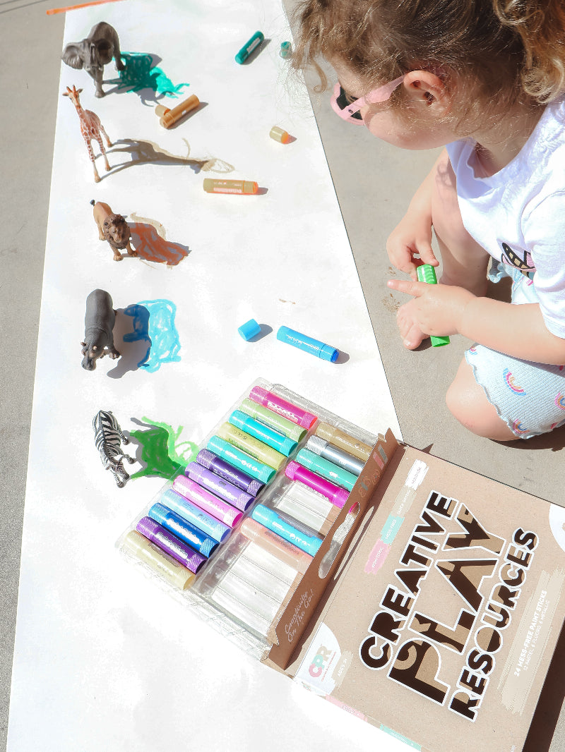 preschool art and craft ideas. mess-free fun with paint sticks