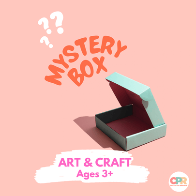Art & Craft Mystery Box for Kids (Ages 3+) - www.creativeplayresources.com.au CPR