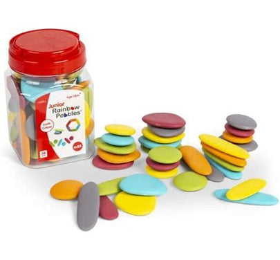 EDX Junior Rainbow Pebbles - Earth Colours - Jar Of 36