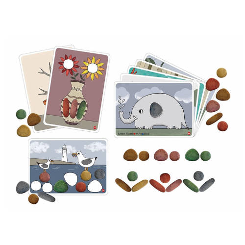 Edx Education - Junior Rainbow Pebbles Natural - 36pc