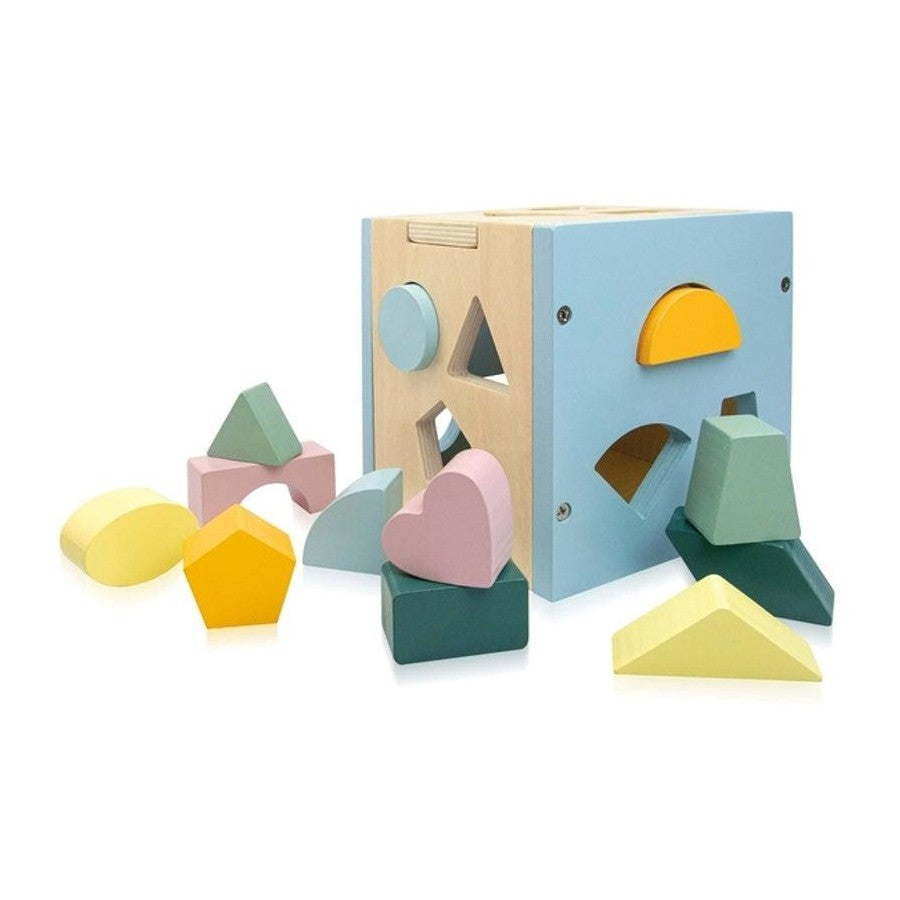 Sassi Wooden Shapes Sorting Box with Book 18m+