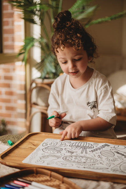 silicone reusable colouring mat