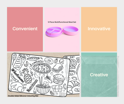 new products coming soon - meal set and silicone colouring mat