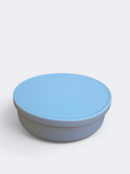 natural silicone meal set with lid 