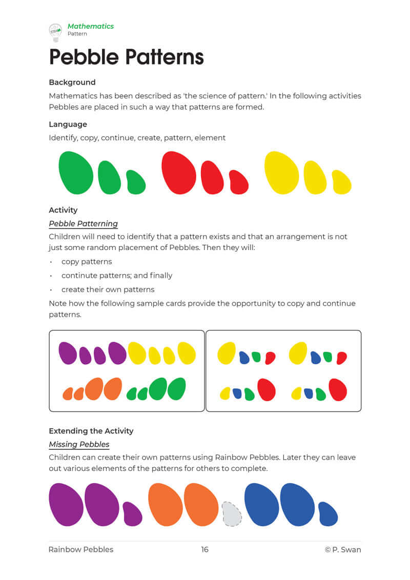 rainbow pebbles activity book