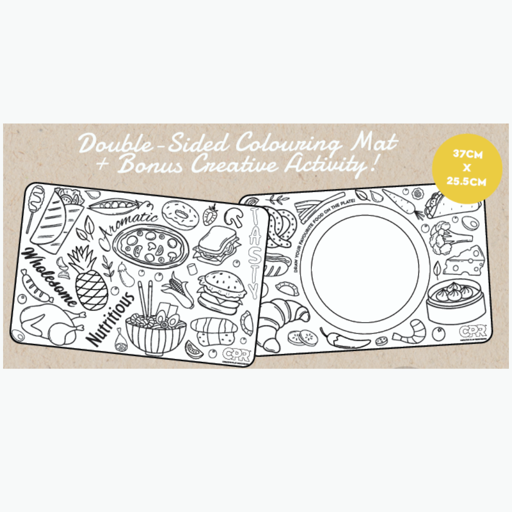 double sided silicone colouring mat  food theme