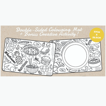 double sided silicone colouring mat  food theme