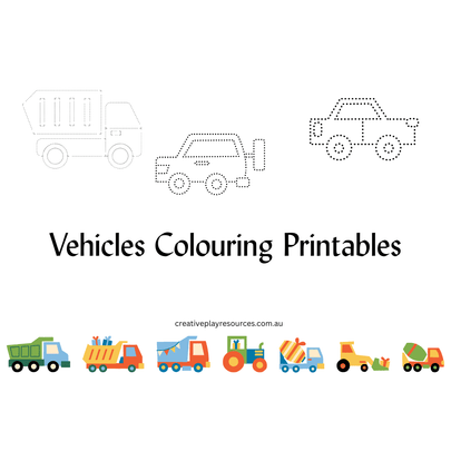 vehicles colouring