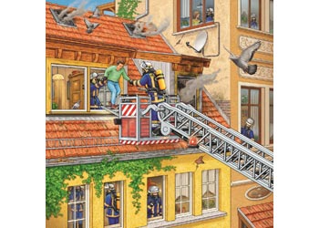 Ravensburger - Fire Brigade Run Puzzle 3x49pc