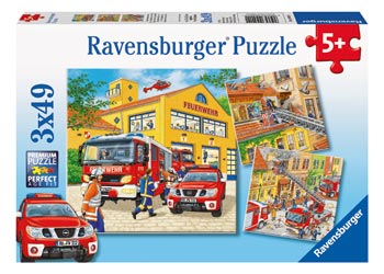 Ravensburger - Fire Brigade Run Puzzle 3x49pc