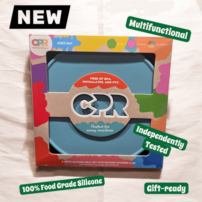 5 Piece Silicone Multifunctional Plate with Dividers & Lid