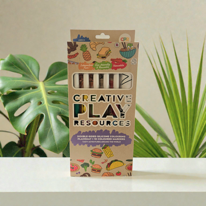 Packaging of Creative Play Resources with plants in the background