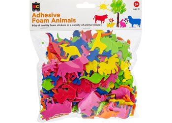 Adhesive Foam Animals 60gm - www.creativeplayresources.com.au
