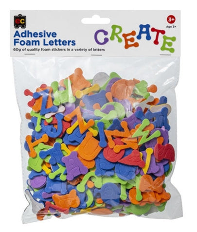 Adhesive Foam Letters Pack of 60gm - www.creativeplayresources.com.au