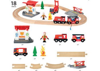 BRIO Set - Firefighter Set 18 pieces - www.creativeplayresources.com.au