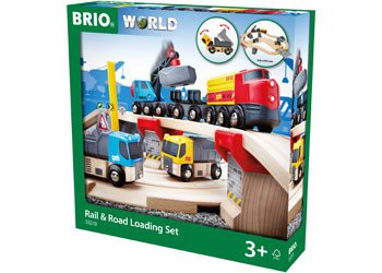 BRIO Set - Rail & Road Loading Set 32 pieces - www.creativeplayresources.com.au