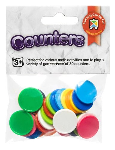 Counters Assorted Pack of 30 - www.creativeplayresources.com.au