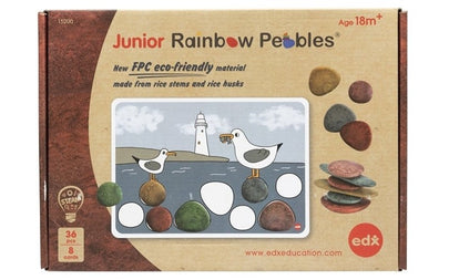 EDX - Junior Rainbow Pebbles Eco-Friendly Material - www.creativeplayresources.com.au