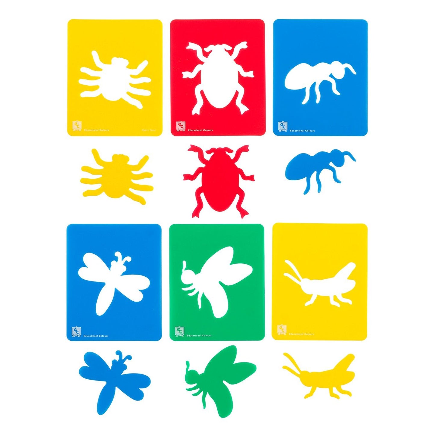 Insects Stencils Set of 6 - www.creativeplayresources.com.au