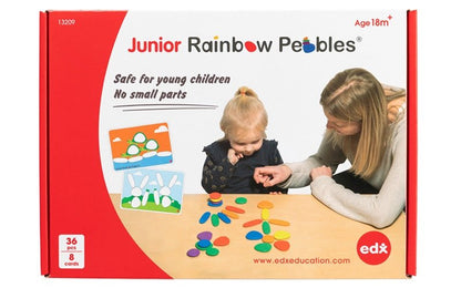 Junior Rainbow Pebbles Early Construction Set - www.creativeplayresources.com.au