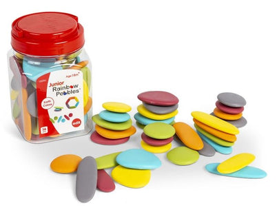 Junior Rainbow Pebbles Earth Colours Jar of 36 - www.creativeplayresources.com.au