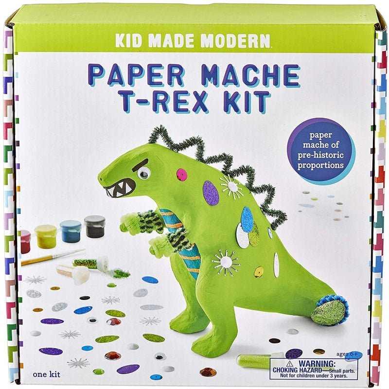 Kid Made Modern - Paint Your Own Paper Mache T Rex - www.creativeplayresources.com.au