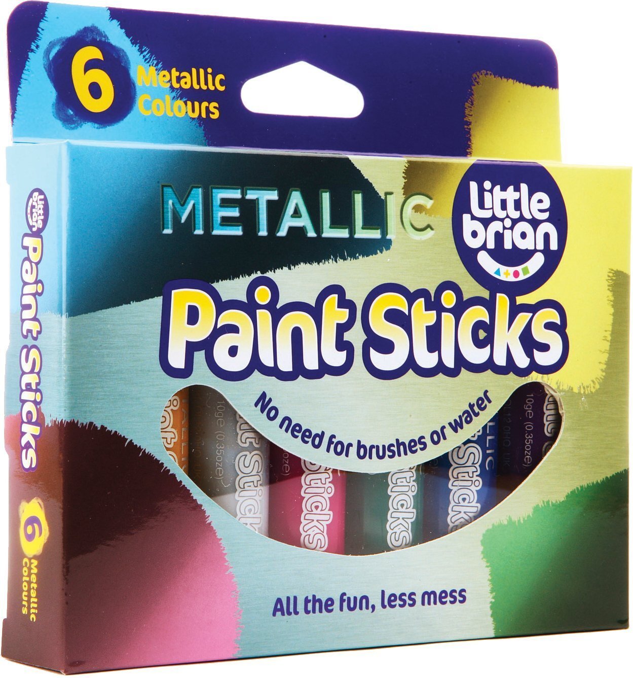 Little Brian Paint Sticks - Metallic 6 pk - www.creativeplayresources.com.au
