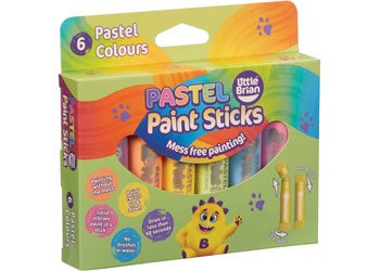 Little Brian Paint Sticks - Pastel 6pk - www.creativeplayresources.com.au