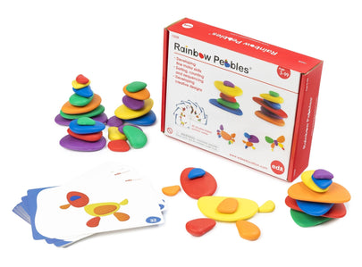 Rainbow Pebbles Set in a Box - www.creativeplayresources.com.au