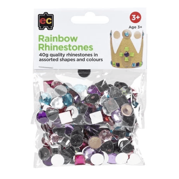 Rainbow Rhinestones 40g - www.creativeplayresources.com.au