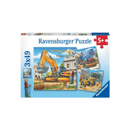 Ravensburger - Construction Vehicle Puzzle 3x49 pieces - www.creativeplayresources.com.au