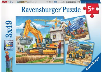 Ravensburger - Construction Vehicle Puzzle 3x49pc - www.creativeplayresources.com.au