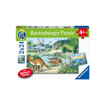 Ravensburger - Dinosaurs of land and sea 2x24pc - www.creativeplayresources.com.au