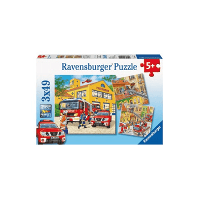 Ravensburger - Fire Brigade Run Puzzle 3x49 pieces - www.creativeplayresources.com.au