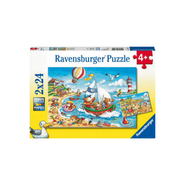 Ravensburger - Seaside Holiday Puzzle 2x24 pieces - www.creativeplayresources.com.au
