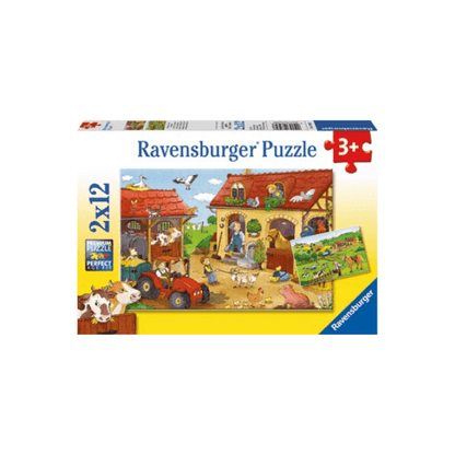 Ravensburger - Working on the Farm Puzzle 2x12 pieces - www.creativeplayresources.com.au