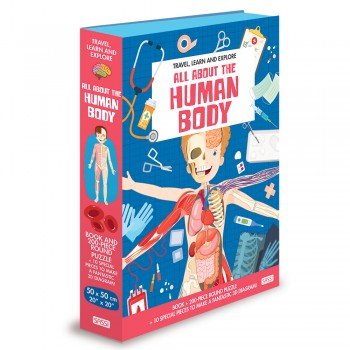 Sassi Travel, Learn and Explore Book and Puzzle Set - All About The Human Body, - www.creativeplayresources.com.au