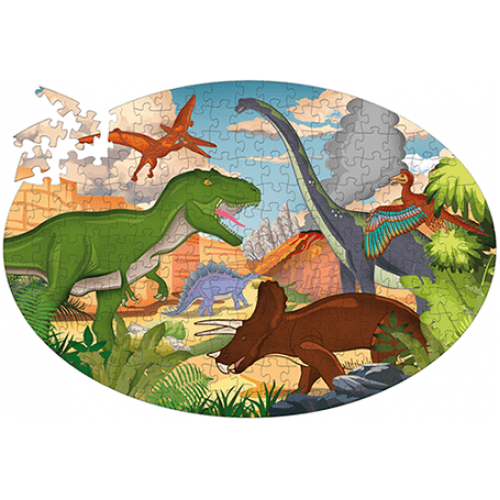 Sassi Travel, Learn and Explore - Puzzle and Book Set - Dinosaurs, 205 pcs - www.creativeplayresources.com.au