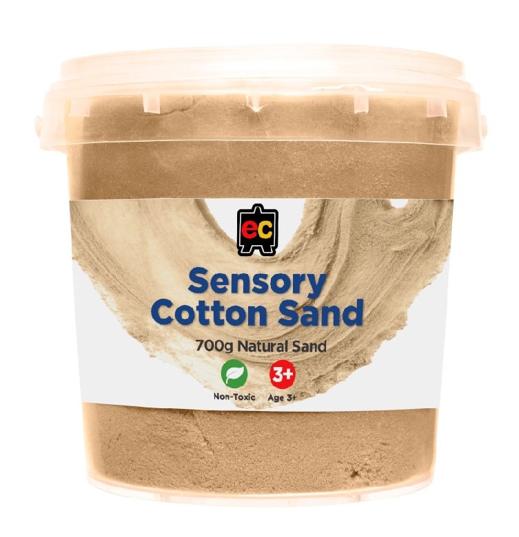 Sensory Cotton Sand 700g Tub - Assorted colours - www.creativeplayresources.com.au