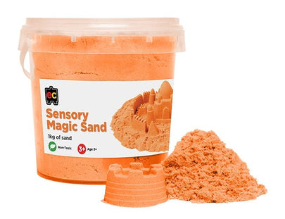 Sensory Magic Sand 1kg Tub Orange - www.creativeplayresources.com.au