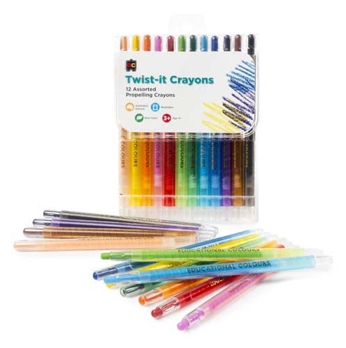 Twist-It Crayons Pk of 12 - www.creativeplayresources.com.au