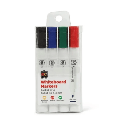 Whiteboard Markers Thick Set of 4 - www.creativeplayresources.com.au